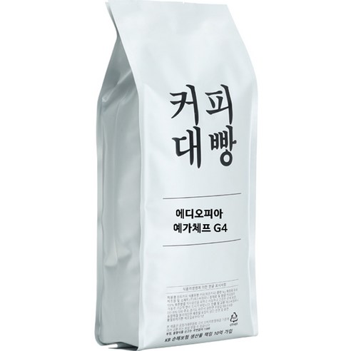 커피대빵 에디오피아 예가체프 G4 싱글오리진 원두커피, 홀빈(분쇄안함), 1kg, 1개