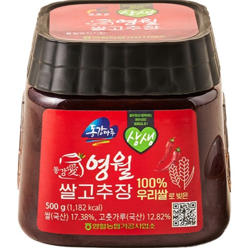 영월농협 영월 쌀 고추장, 500g, 1개