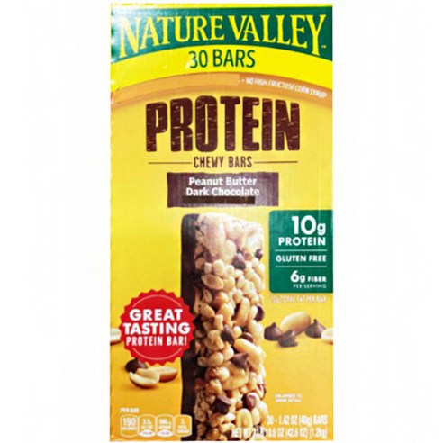 네이쳐밸리 프로틴 츄이 바 피넛버터 다크 초콜릿 40g x 30개입, 1.2kg, 1개