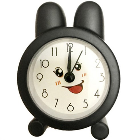 귀여운 토끼 탁상용 시계, 토끼얼굴 블랙