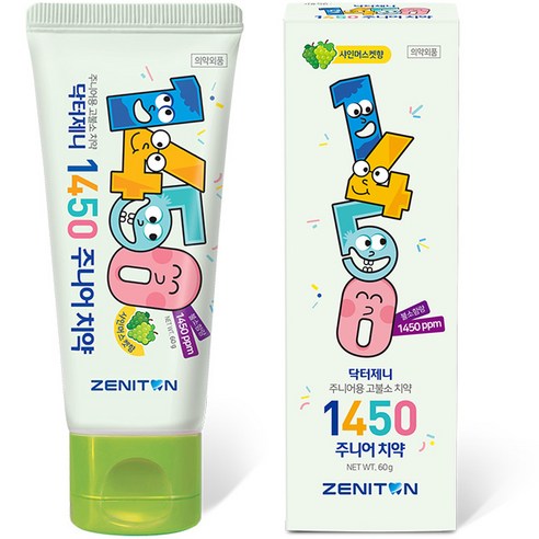 제니튼 닥터제니 1450 고불소 주니어 치약 샤인머스켓향, 60g, 1개