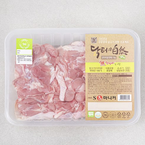 마니커 무항생제 인증 닭터의자연 닭다리살 (냉장), 1kg, 1개