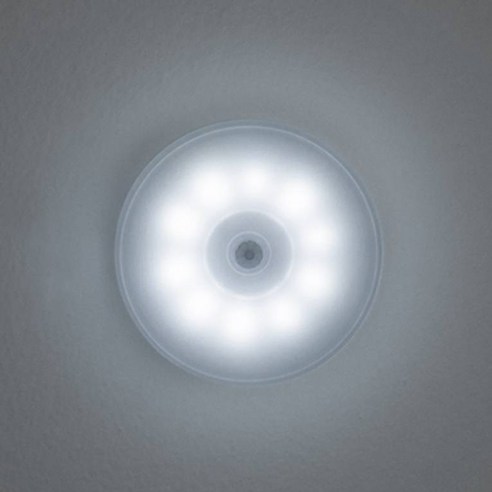 루아즈 충전식 LED 무선 현관 센서등, 화이트, 1개