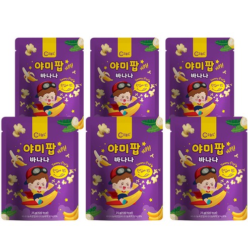 오늘도 아기과자 야미팝 25g, 바나나, 6개