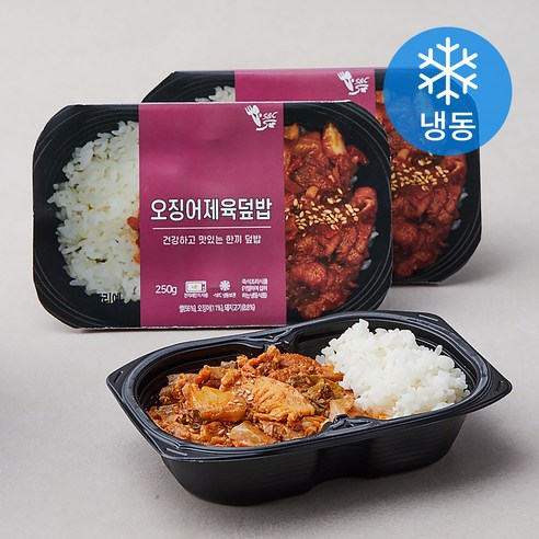 건강한 오징어 제육 간편 덮밥 (냉동), 250g, 3팩