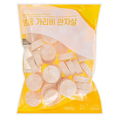 가리비 관자살 (냉동), 대 30/40 500g, 1개