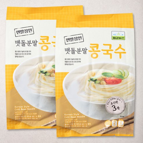 칠갑농산 맷돌분말 콩국수, 440g, 2개