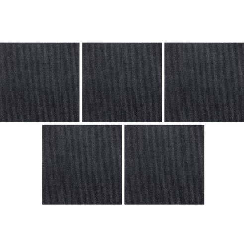 피어니스트 소음방지 흡착식 바닥타일 30 x 30 cm, 블랙, 5개