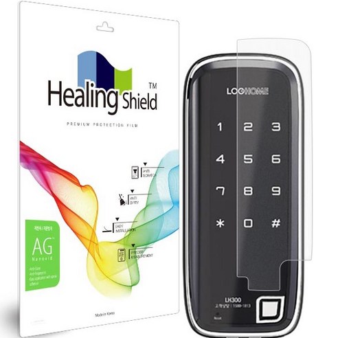 힐링쉴드 도어락 저반사 지문방지 액정보호필름, LH300-T, 1개