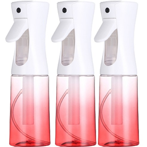 레인보우 미용 스프레이 물 분무기 300ml, 3개, 레드