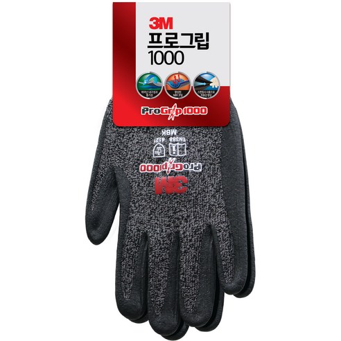 쓰리엠 프로그립 1000, 1개, 멜란지블랙
