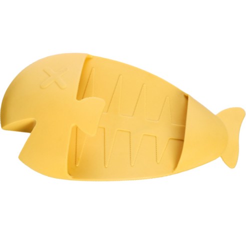 솔브리빙 물고기 주방 실리콘 내열 장갑 냄비 손잡이, 노랑, 1개