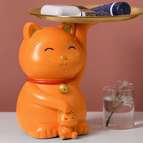 행운의 고양이 인테리어 장식품, 오렌지