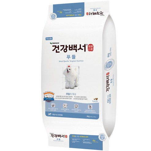 건강백서 전연령 푸들 건식사료, 6kg, 1개