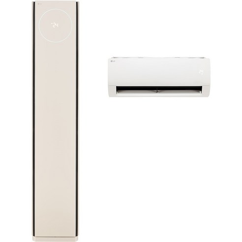LG전자 74.5㎡(22.6평) + 18.7㎡(5.7평) 휘센 오브제컬렉션 2 in 1 타워에어컨 스페셜 매립배관형 FQ22SDTBA2M 방문설치