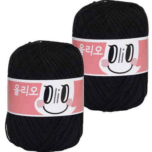 야나 올리오 뜨개실, 739 리얼블랙, 2개
