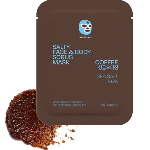 솔테라피 솔티 커피 페이스 & 바디 스크럽 마스크 원두향, 20g, 1개