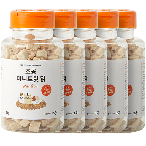 조공 반려동물 미니트릿 간식, 닭, 25g, 5개