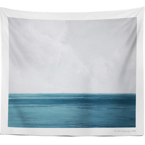 데일리리빙 모던리빙 자연 패브릭 포스터 가리개, 푸른 바다