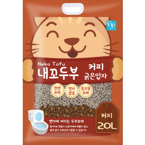 내꼬두부 응고형 고양이 모래, 20L, 1개, 커피향