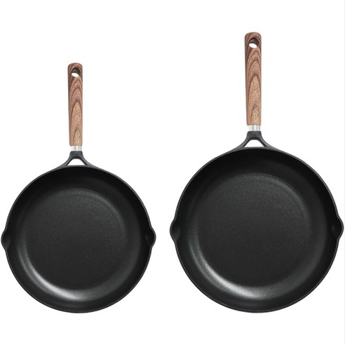 ELO 인덕션 IH CORORADO 후라이팬 2종 세트 2개, 블랙 + 브라운, 후라이팬 20cm + 후라이팬 24cm