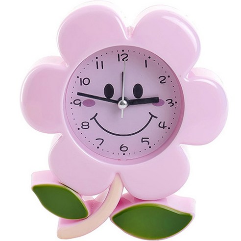 올라운더 플라워 큐티 데스크탑 탁상시계, 핑크