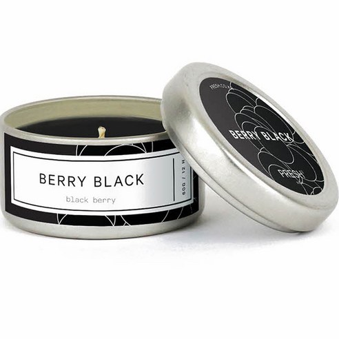 프레쉬 소이 캔들 향초 스몰 60g, BERRY BLACK 블랙베리, 1개