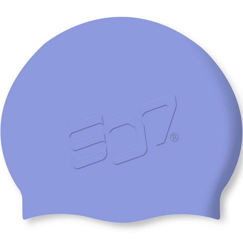SD7 양각 실리콘 수모, 라벤더블루, 1개