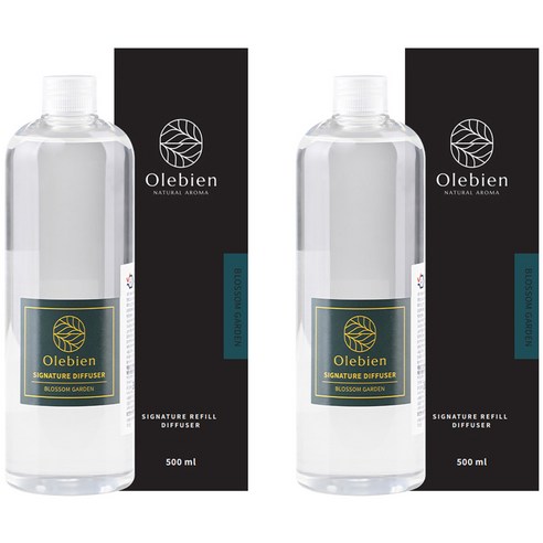 올레비엔 프리미엄 시그니처 퍼퓸 디퓨저 리필용, 2개, 500ml, 블라썸 가든
