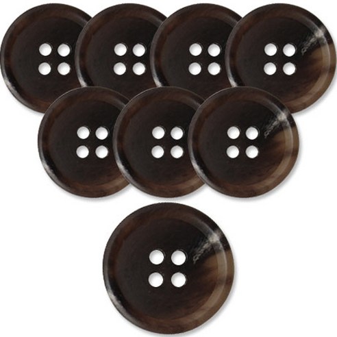 동대문단추왕 고급 무광 코트 가디건 단추 디젤 18mm, 다크브라운, 8개
