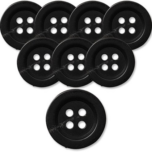동대문단추왕 고급 무광 코트 가디건 단추 25mm, 더샾, 8개, BK(더샾)