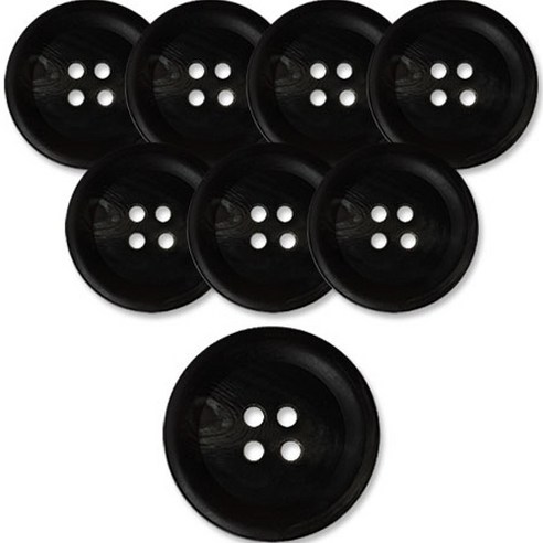 동대문단추왕 고급 무광 코트 가디건 단추 25mm, BK(플러스), 8개