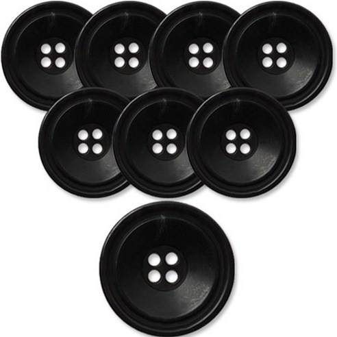 동대문단추왕 고급 무광 코트 가디건 단추 25mm, BK(포맨), 8개