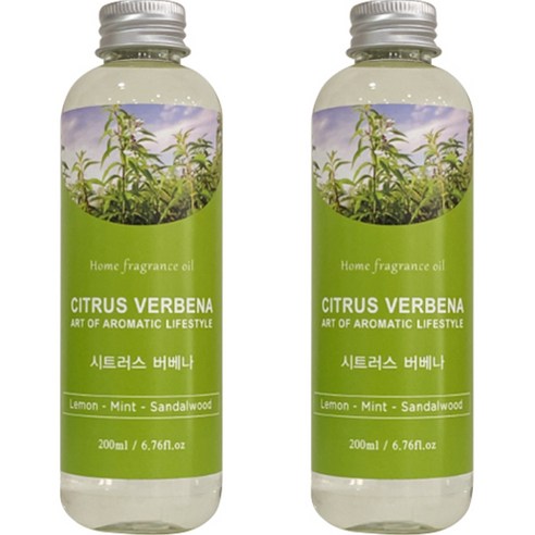 아로마코 리필 디퓨저, 시트러스 버베나, 200ml, 2개