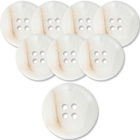 동대문단추왕 고급 무광 코트 가디건 단추 25mm, 디젤, 8개, 화이트 WT 디젤