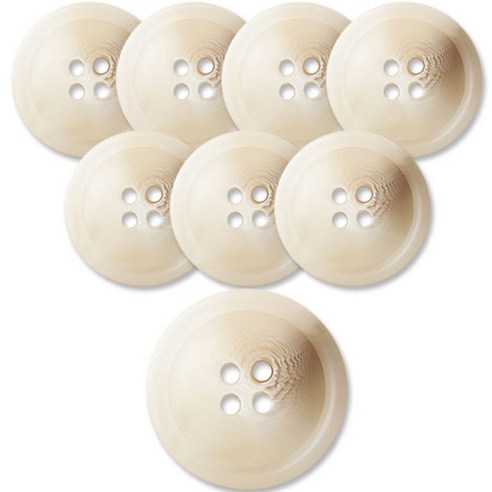 동대문단추왕 고급 무광 코트 가디건 단추 25mm, 호동, 8개, 화이트 IV 호동