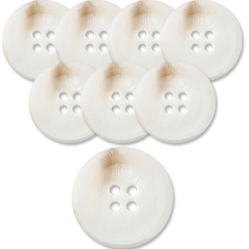 동대문단추왕 고급 무광 코트 가디건 단추 25mm, 플러스, 8개, 화이트 WT 플러스