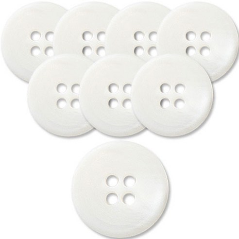 동대문단추왕 고급 무광 코트 가디건 단추 25mm, 썸데이, 8개, 화이트 WT 썸데이