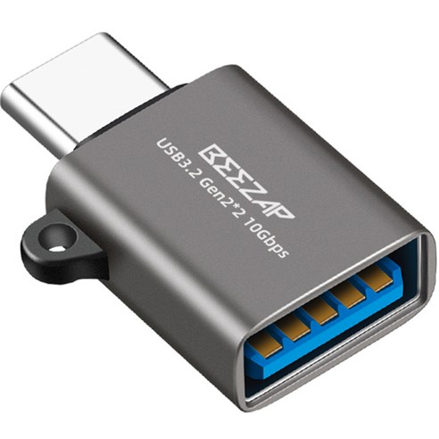 비잽 C타입 USB 3.2 Gen2 10Gbps OTG 변환 젠더 A to C 어댑터, 그레이, 1개, 26mm