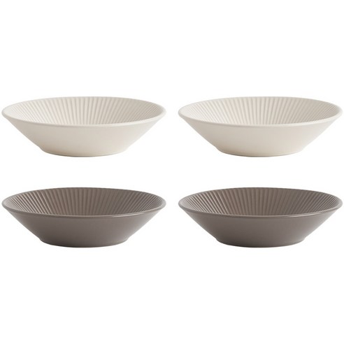 르난세 휘게 찬기 4종 세트 대, 크림, 그레이, 1세트