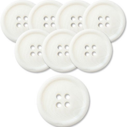 동대문단추왕 고급 무광 코트 가디건 단추 15mm, 화이트콥스, 8개