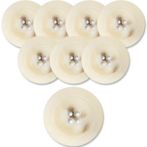 동대문단추왕 고급 무광 코트 가디건 단추 15mm, 아이보리텔미, 8개