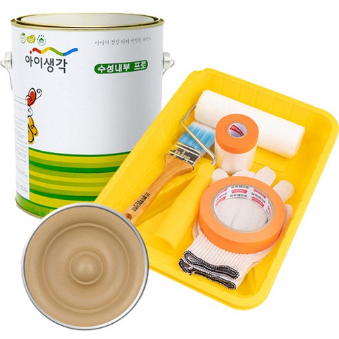 삼화페인트 아이생각 친환경 수성내부 프로 4L 도구세트, 슈가파이, 4000ml, 1개