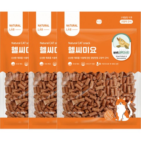 헬씨미요 고양이간식, 황태, 100g, 3개