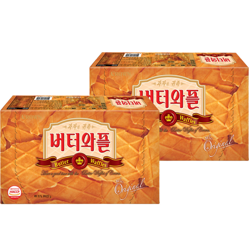 크라운 제과 버터와플, 237g, 2개