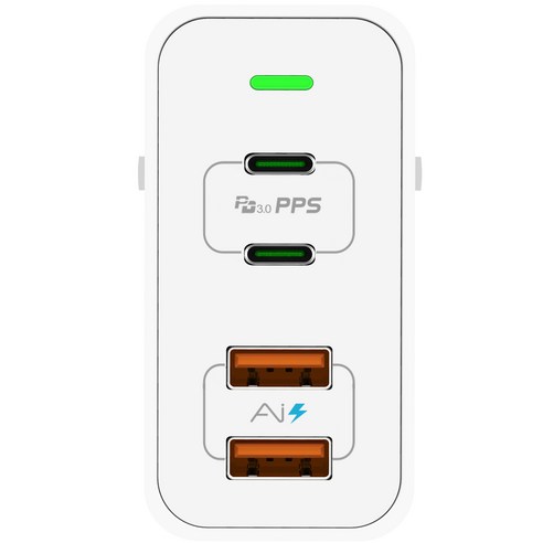 클레버타키온 GaN PD PPS 접지형 87W 고속 멀티충전기 G224PQ, 화이트, 1개