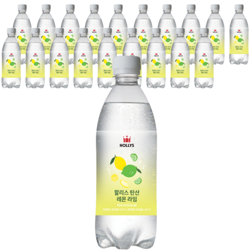 할리스 탄산수 레몬 라임, 500ml, 40개