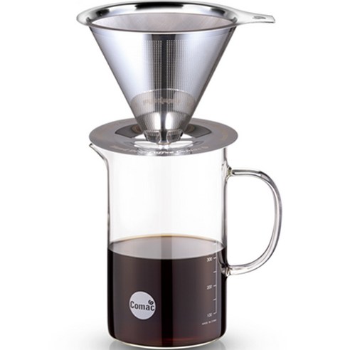 코맥 스텐 드립세트 600ml SF2 G9, 이중망 필터 + 계량서버