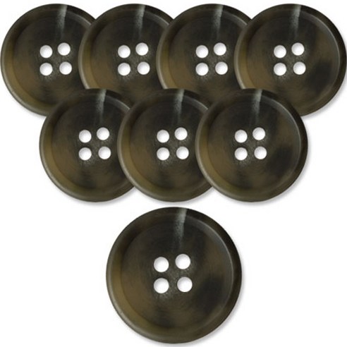 동대문단추왕 고급 무광 코트 가디건 단추 15mm, 카키MD, 8개