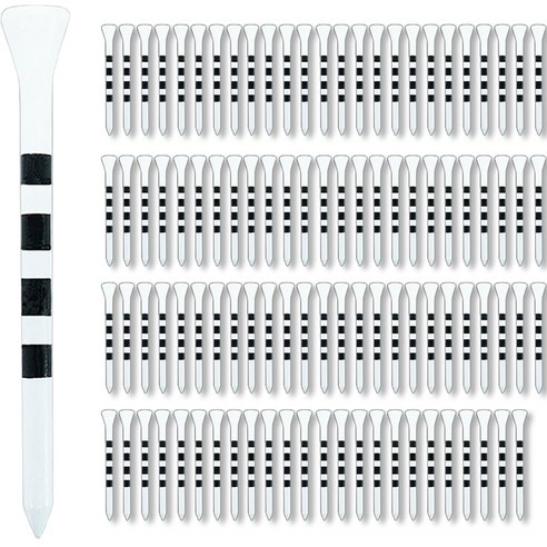 엘쏘 숙련자용 우드 골프티 83mm 100p, 화이트 + 블랙